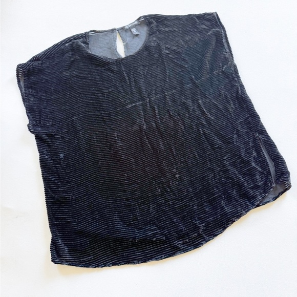 Eileen Fisher Black Velvet Tunic Womens Small - Picture 1 of 4